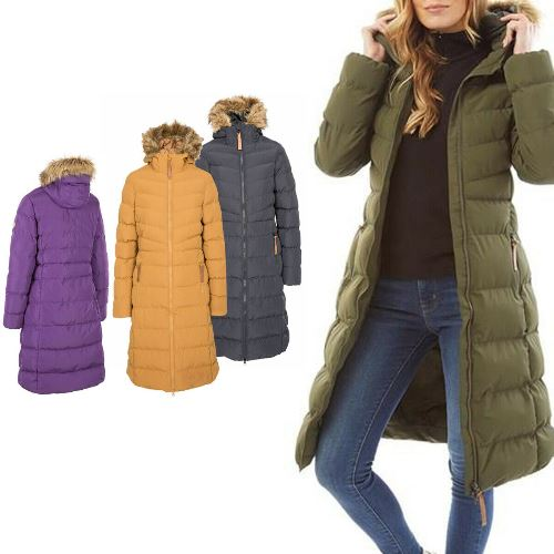 Ladies Trespass Audrey Padded Long Length Jacket