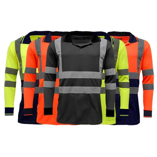 Standsafe HV005 Hi Vis Long Sleeve Polo Shirt