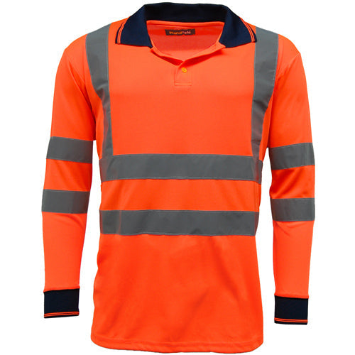 Standsafe HV005 Hi Vis Long Sleeve Polo Shirt