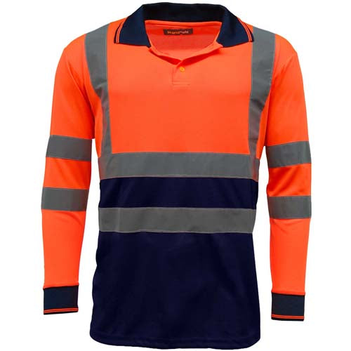 Standsafe HV005 Hi Vis Long Sleeve Polo Shirt