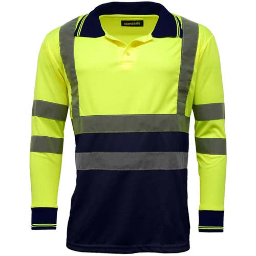 Standsafe HV005 Hi Vis Long Sleeve Polo Shirt