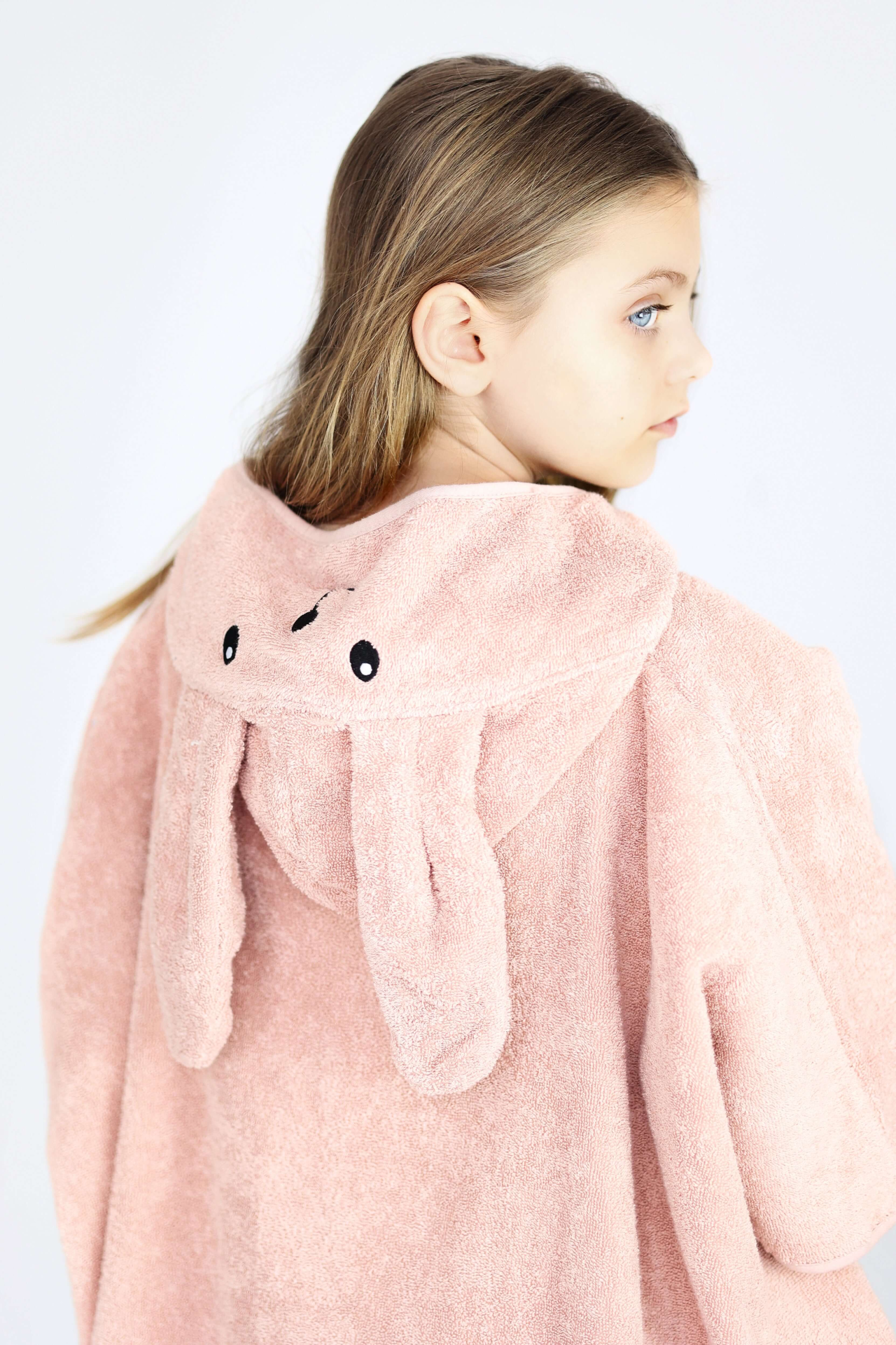 Rabbit Animals Kids Hooded Towel Poncho 100% Combed Cotton