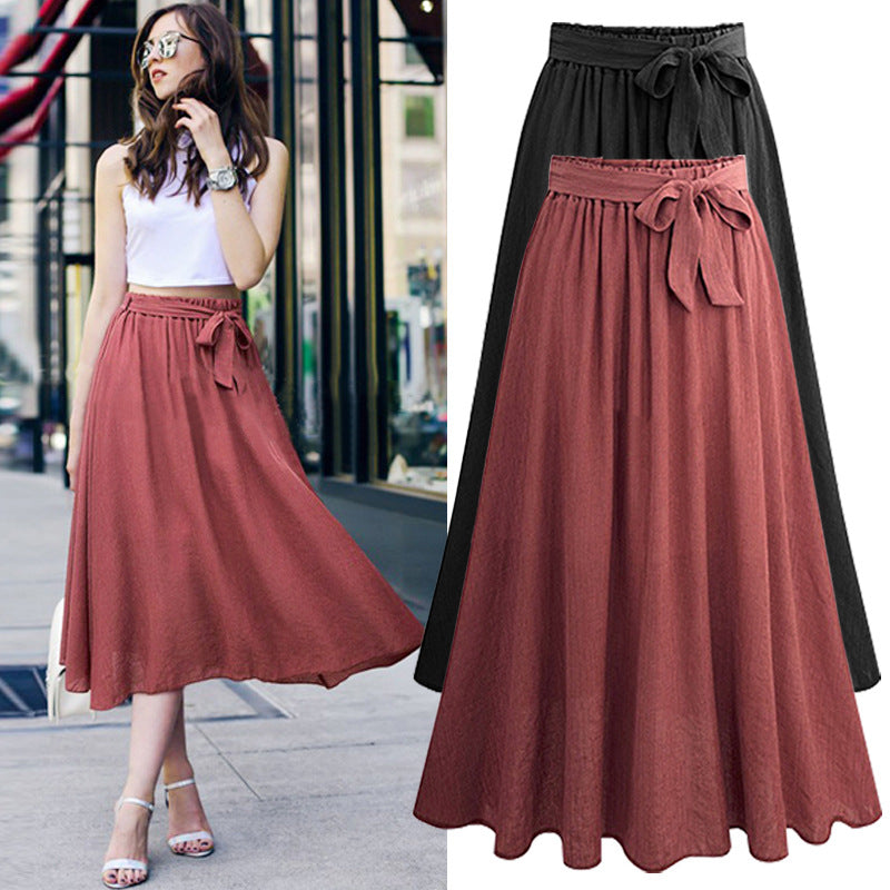 Plus size women's ruffle skirt