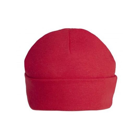 Red Unbranded 6-12m Plain Baby Beanie Hat